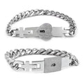 Bijoux Couple Cadenas Cœur & Clé – Bracelets et Colliers en Acier Inoxydable | Cadeau Saint-Valentin