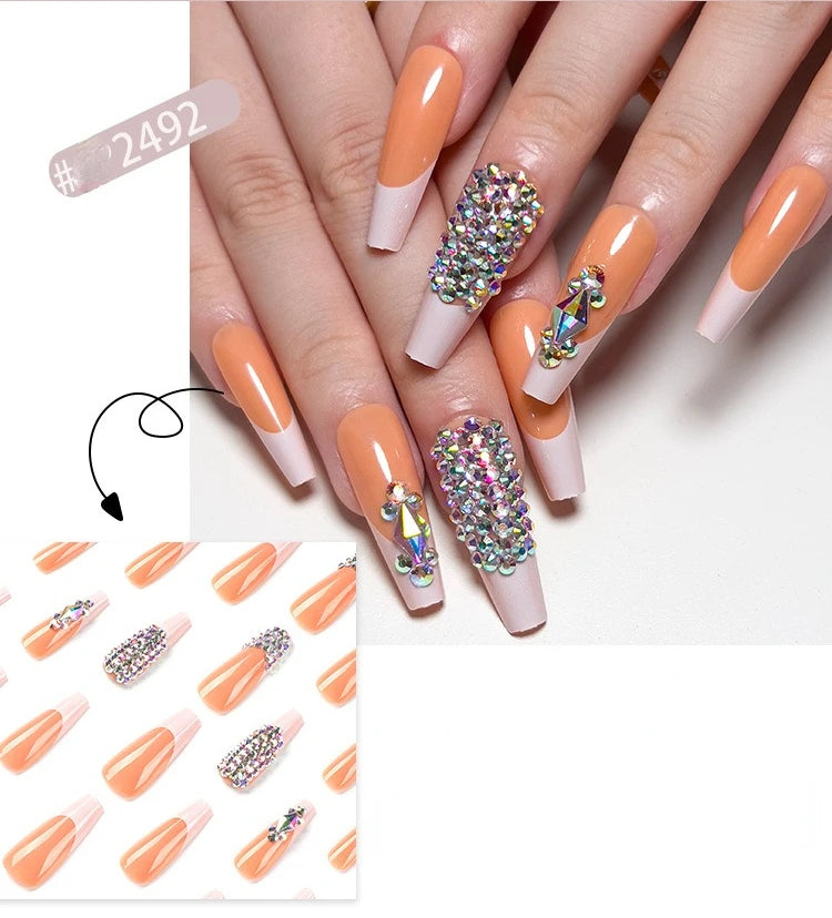 Caliente French Romance Faux Ongles Élégants