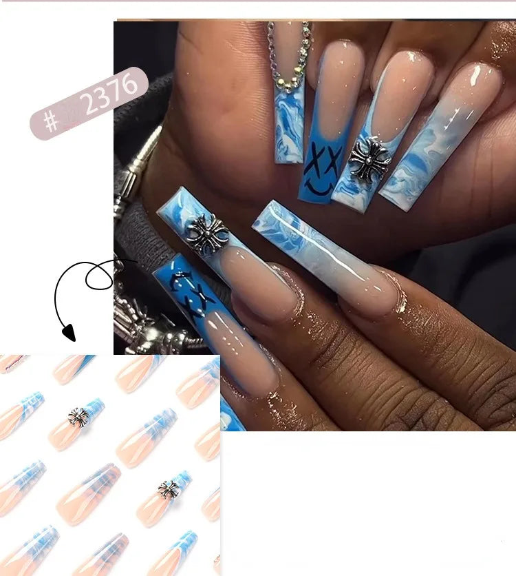 Caliente French Romance Faux Ongles Élégants