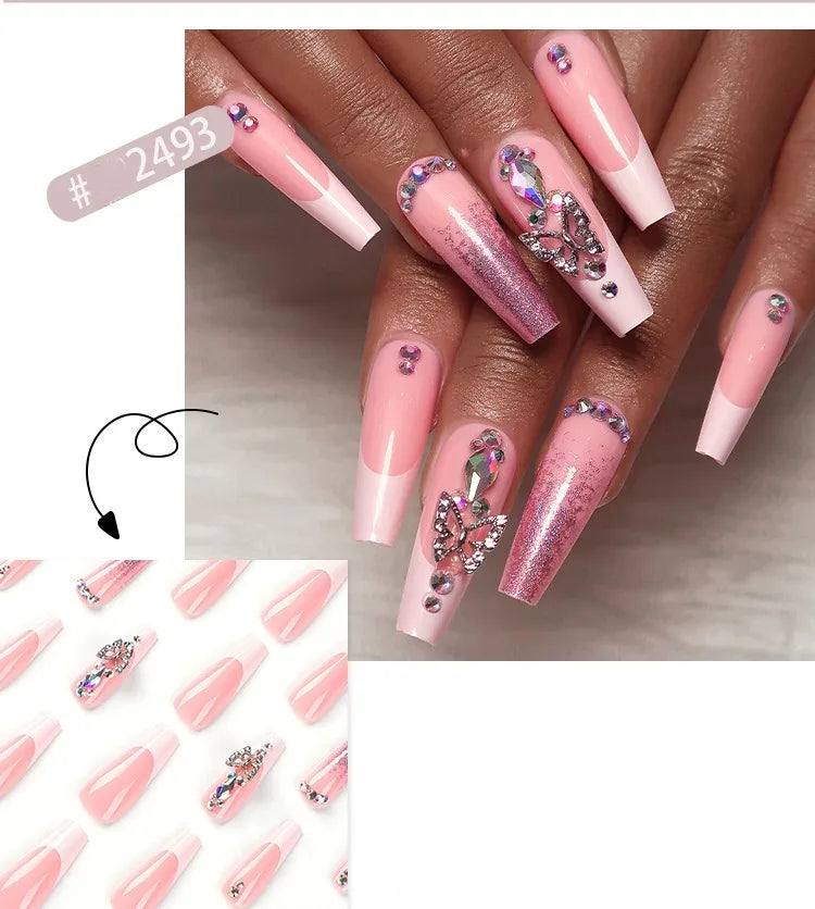 Caliente French Romance Faux Ongles Élégants